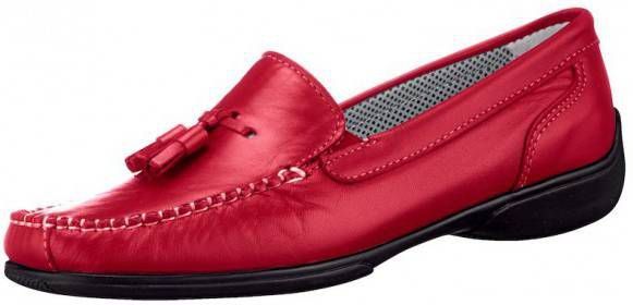 Naturläufer Mocassin met karakteristieke mocassinnaad Rood