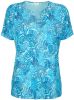 MONA Shirt met fraaie hals Turquoise/Lichtblauw/Blauw online kopen