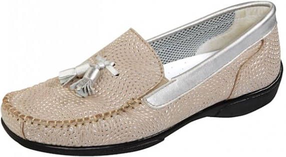 Naturläufer Mocassin met de hand genaaide naad Taupe