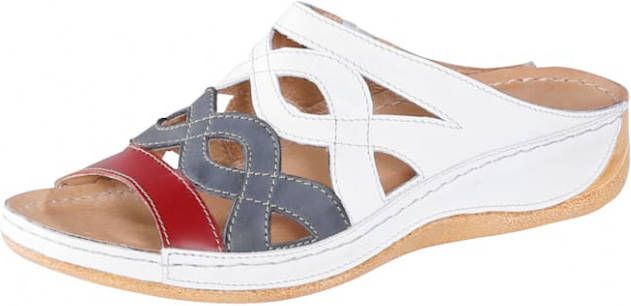 Naturläufer Muiltje Wit/Rood/Grijs