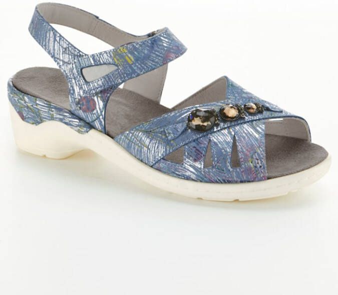 Naturläufer Sandaaltje met sierdetails Grijs/Multicolor