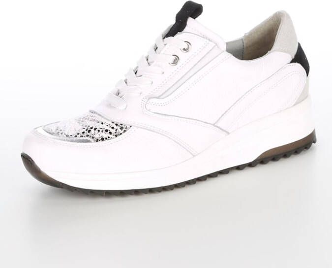 Naturläufer Veterschoen met elastische inzetten opzij Wit/512.883