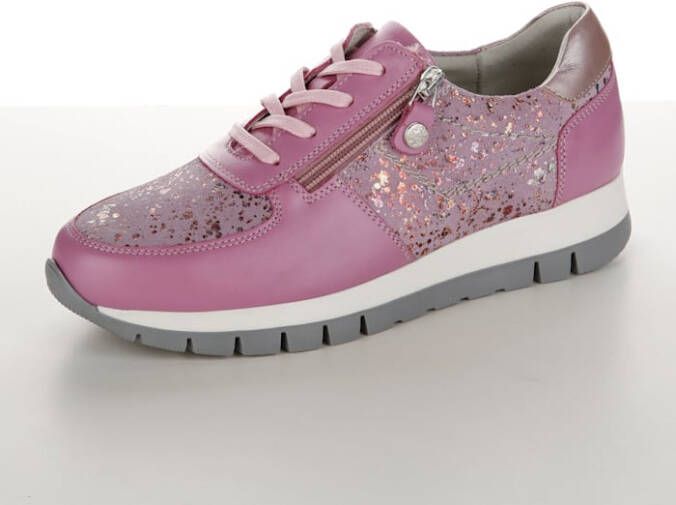 Naturläufer Veterschoen met rits opzij Paars