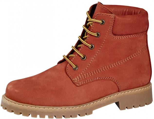 Studio W Hoge veterschoen met zacht gepolsterde rand Roest