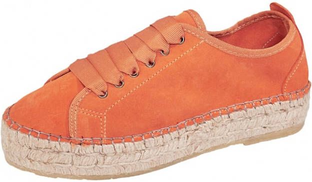 Studio W Veterschoen in trendy espadrillelook Oranje