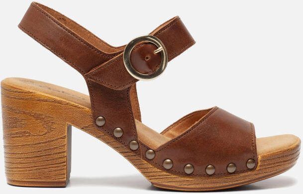 Gabor Sandalen met hak cognac Leer