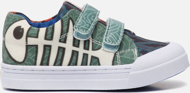 Go Banana's Fishbone teenslippers geel/grijs